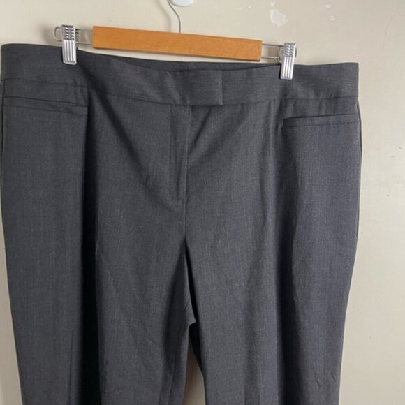 Lafayette 148 Virgin Wool Trouser Pants straight leg grey Women's Size 16 pant - Picture 3 of 11